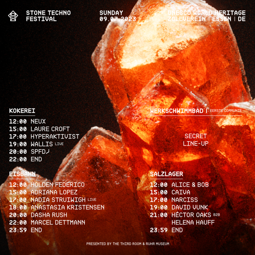 08./09.07.2023 | Stone Techno Festival 2023 - Running Order Sunday ...